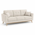 3-Sitzer Sofa aus Polyester mit gerader Form in Creme 210 x 88 x 86 cm