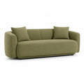 2-Sitzer Sofa mit Kissen 180 x 92 x 75 cm Polyester abgerundete Form Olivgrün