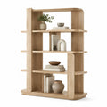 Bücherregal Standregal 80 x 30 x 150 cm MDF mit Eiche-Dekor rechteckig natur