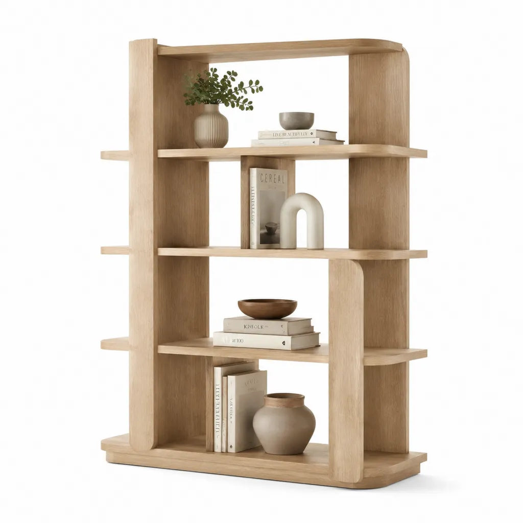 Bücherregal Standregal 80 x 30 x 150 cm MDF mit Eiche-Dekor rechteckig natur